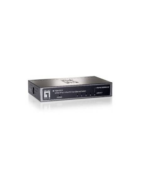 Switch level one no gestion 5 puertos 10/100 no rack con poe
