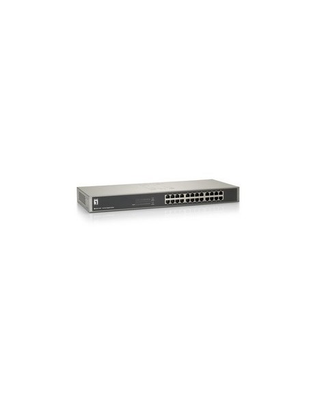Switch level one no gestion 24 puertos 10/100/1000 no rack carcasa metalica