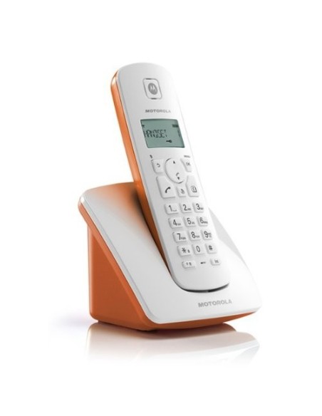 Motorola C401 - Teléfono Inalámbrico, color naranja