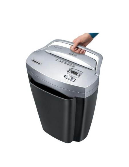 Fellowes W11C - Triturador de papel (350 x 250 x 450 mm, 6,36 kg) Negro, Plata: Kiwiku.com: Oficina y papelería