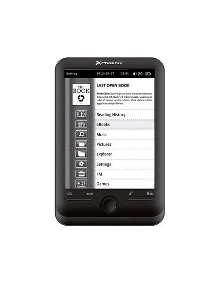 Libro electronico phoenix ebook eink / tinta electronica / phoenix clever 6"  wifi / touch / front l