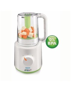 Philips AVENT SCF870/20 - Procesador de alimentos. Cuece y tritura la comida en la misma jarra para una preparación fácil. Lavad