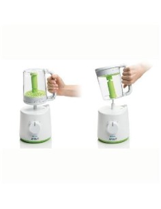 Philips AVENT SCF870/20 - Procesador de alimentos. Cuece y tritura la comida en la misma jarra para una preparación fácil. Lavad 2
