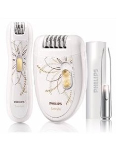 Philips HP6540/00 - Set con depiladora eléctrica de dos velocidades, depiladora eléctrica de precisión y pinzas con luz: Kiwiku.