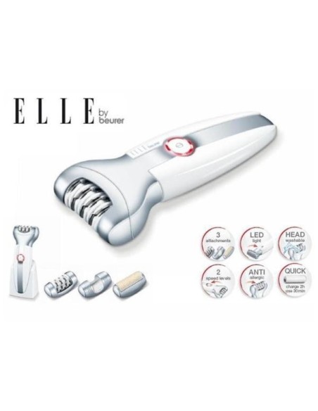 Beurer HLE50 - Depiladora, 2 velocidades, color blanco: Kiwiku.com: Salud y cuidado personal