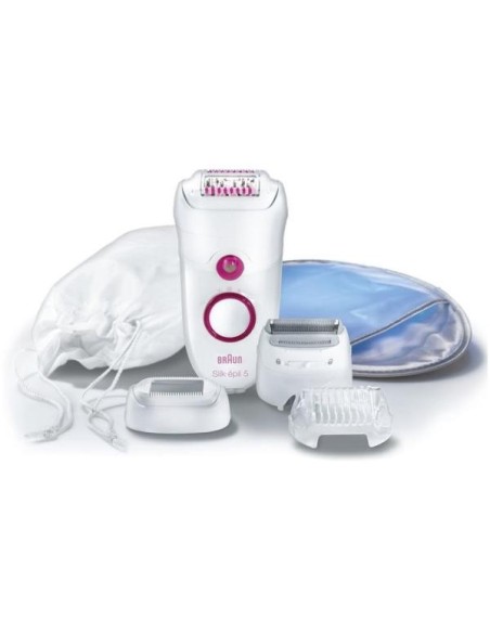 Braun Silk-épil 5 5280 - Depiladora extra suave con Comfort System y 3 accesorios incluyendo cabezal de corte/afeitado y accesor