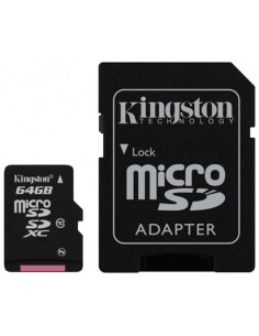 Kingston SDCX10/64GB - Tarjeta microSD de 64 GB (clase 10, UHS-I, adaptador SD), negro: Kingston: Kiwiku.com: Informática