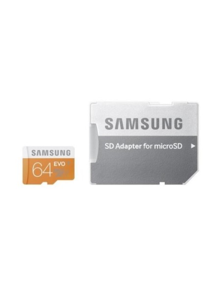 Samsung Evo - Tarjeta de memoria Micro SDHC de 64 GB (UHS-I, Clase 10, con adaptador SD): SAMSUNG: Kiwiku.com: Informática