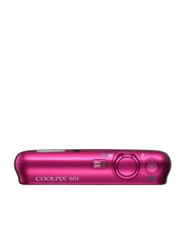 Nikon Coolpix S01 - Cámara compacta de 10.1 Mp (pantalla táctil de 2.5, zoom óptico 3x, estabilizador de imagen digital) color r