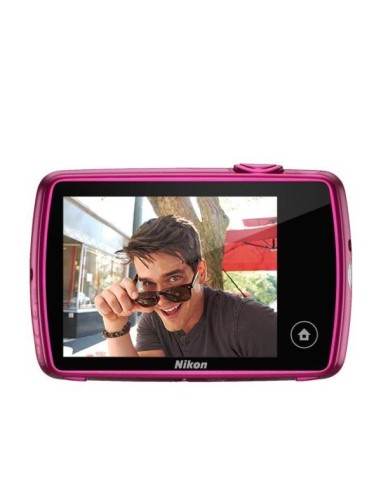 Nikon Coolpix S01 - Cámara compacta de 10.1 Mp (pantalla táctil de 2.5, zoom óptico 3x, estabilizador de imagen digital) color r