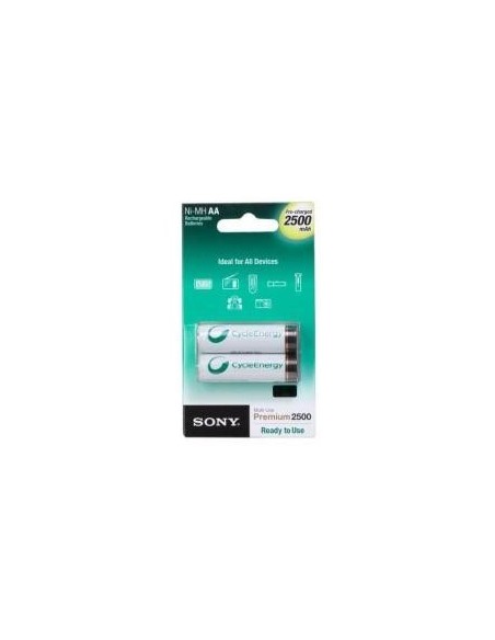 Sony NHAAB2G - Pack de 2 baterías recargables (AA, 2500 mAh, NiMH) kiwiku.com