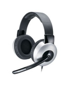 Genius HS-05A - Auriculares con micrófono (PC/Juegos, Binaurale, Diadema, Negro, Plata, 2x 3.5 mm (1/8), Alámbrico): Kiwiku.com: