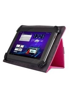 Funda book universal para tablet 7'' green go semi rigida, rosa