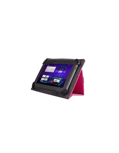 Funda book universal para tablet 7'' green go semi rigida, rosa