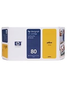 Cartucho de tinta amarillo hp c4848a, nº 80, 350 ml