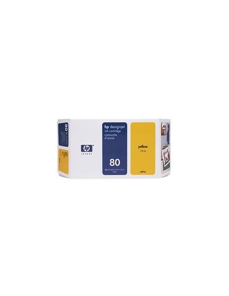 Cartucho de tinta amarillo hp c4848a, nº 80, 350 ml