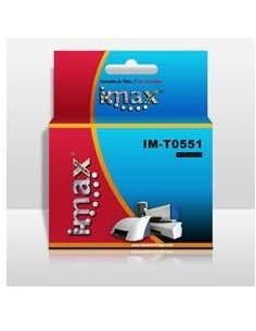 Cartucho tinta imax t0551 negro compatible epson stylus photo rx420/425