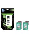 Pack cartucho tinta hp 343 cb332ee tricolor 2610/ 2710/ 325/ 370/ 8150/ 8450/ 5740/ 6520