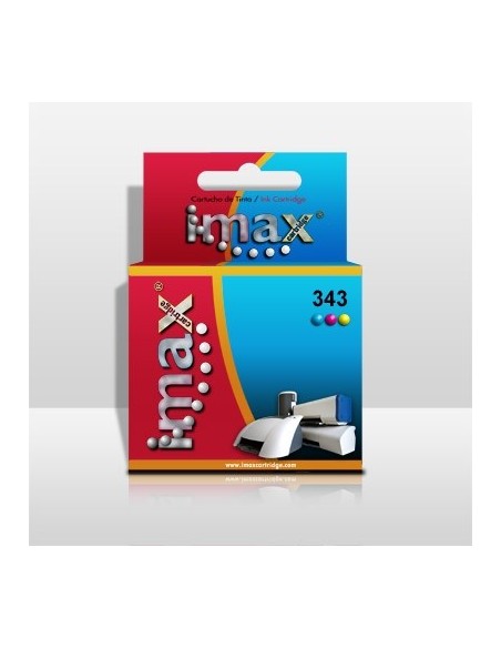 Cartucho tinta imax c8766e nº343(21ml) tricolor compatible hp 6540/ 6620/ 5740/ 5745/ 6840