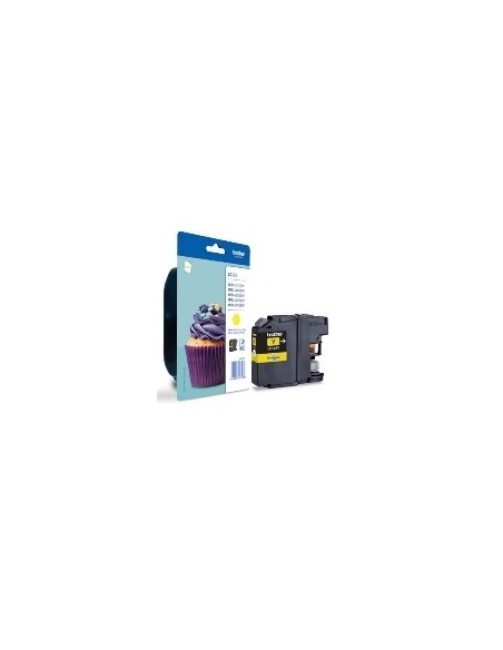 Cartucho tinta brother lc123y amarillo 600 paginas dcpj4110dw/ mfcj4410dw/mfcj4510dw/mfcj4710dw LC-123YBP kiwiku.com
