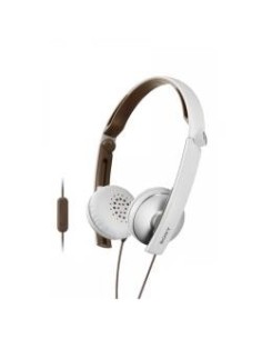 CASCOS CABLE CON MICROFONO BLANCO