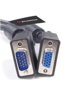 Cable vga phoenix macho hembra 3m negro