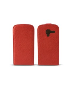 Funda vertical con tapa para samsung galaxy ace 2 roja