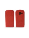 Funda vertical con tapa para samsung galaxy ace 2 roja