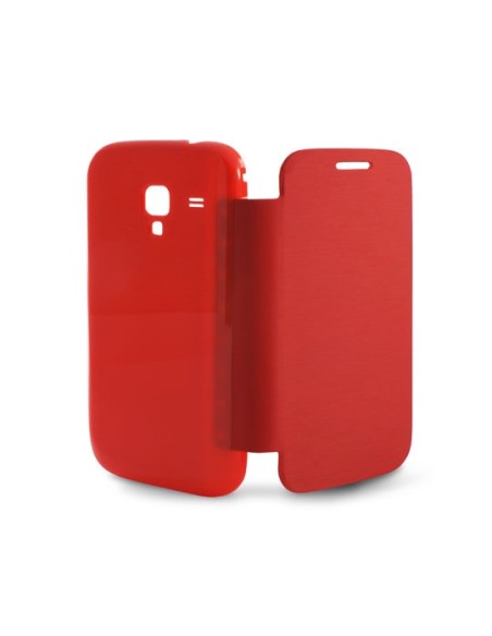 Kiwiku.com: Ksix B8478FU80RJ - Funda folio con carcasa trasera para Samsung Galaxy Ace II, rojo - Electrónica