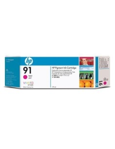 Cartucho de tinta magenta de pigmento HP 91 de 775 ml.