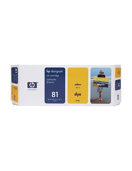 Cartucho de tinta amarilla HP 81 de 680 ml