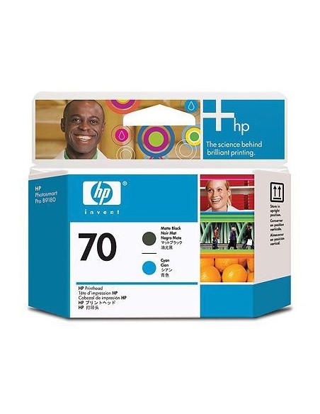 Cartucho de tinta HP No 70 matte Cyan Negro