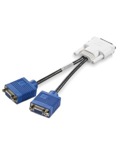 HP GS567AA adaptador de cable - Adaptador para cable (DMS-59, 2 x VGA, DMS-59, VGA, Azul, Color blanco, HP Compaq dc5800 Microt