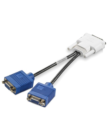 HP GS567AA adaptador de cable - Adaptador para cable (DMS-59, 2 x VGA, DMS-59, VGA, Azul, Color blanco, HP Compaq dc5800 Microt