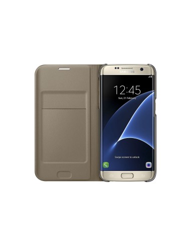 Samsung Flip Wallet - Funda para Samsung Galaxy S7 Edge, color dorado EF-WG935PFEGWW kiwiku.com