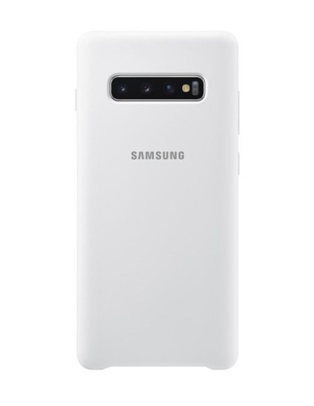 Funda Samsung Galaxy s10plus Silicone cover Blanca EF-PG975TWEGWW