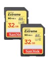 SanDisk Tarjeta Extreme SDHC Video  32GB 90MBs V30 (Pack de 2) SDSDXVE-032G-GNCI2