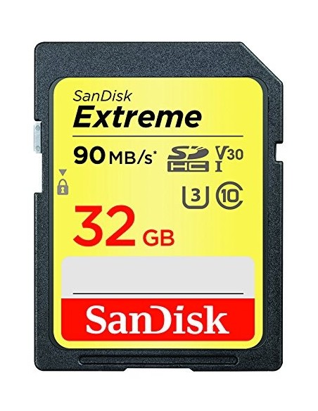 SanDisk Tarjeta Extreme SDHC Video  32GB 90MBs V30 SDSDXVE-032G-GNCIN