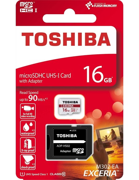 Toshiba Exceria M302 - Tarjeta de memoria MicroSDHC 16 GB UHS-I Class 10 THN-M302R0160EA