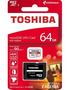 Toshiba Exceria M302 - Tarjeta de memoria MicroSDHGB 64gb UHS-I Class 10 THN-M302R0640EA 2