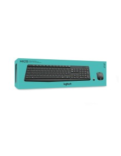 Logitech MK235 - Teclado Y Ratón Inalámbrico Español QWERTY, Negro, Resistente A Salpicaduras   2