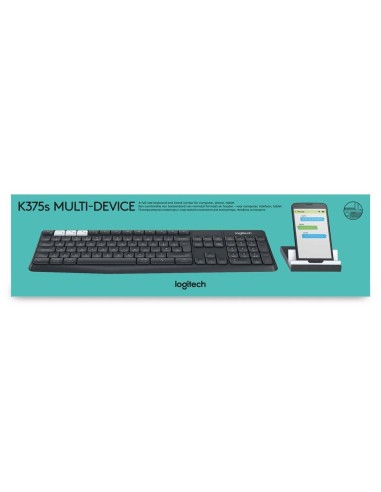 Logitech K375s Multi-Device - Teclado inalámbrico español, color blanco 920-008175
