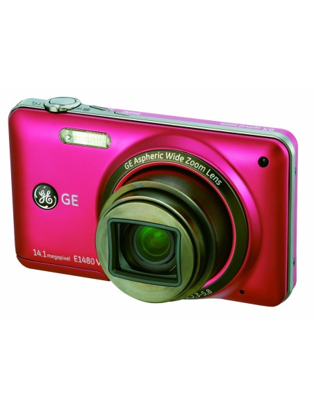 Camara digital general electric e1480w roja 14 mp zo x8 iso 3200 lcd 3" litio