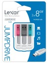 Lexar jumpdrive s50 - juego de memorias usb 2.0 flash (8 gb, 3 unidades)