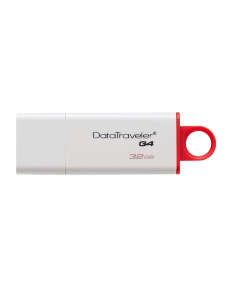 Kingston DataTraveler G4- Memoria USB 3.0, 32 GB, color blanco/rojo