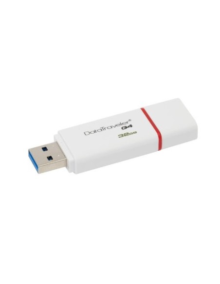 Kingston DataTraveler G4- Memoria USB 3.0, 32 GB, color blanco/rojo