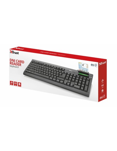 Teclado lector dnie trust 21999 - compatible tarjetas dnie smartcards