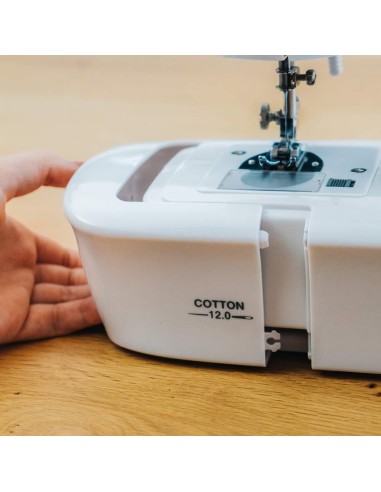 Maquina de coser solac cotton 12.0 - 12 puntadas - ojal automÁtico - brazo libre - iluminaciÓn - 2 v