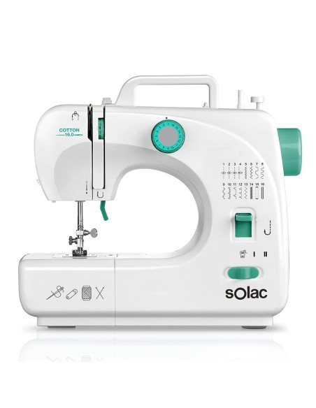 Maquina coser solac sw8230 - pedal - 16 puntadas - ojalador automÁtico