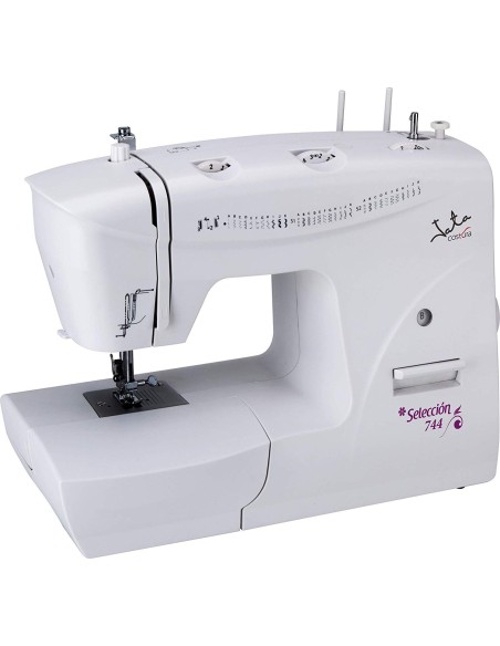 Maquina de coser jata mc744 - 33 diseÑos de puntada - 2 portacarretes - motor 60w - luz integrada